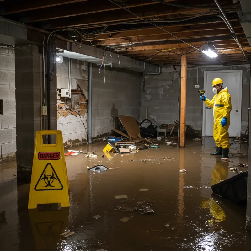 Flooded Basement Electrical Hazard in Prattville, AL Property